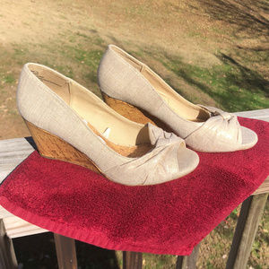 *NEW* Cork Wedge Heel Open Toe sz 7.5